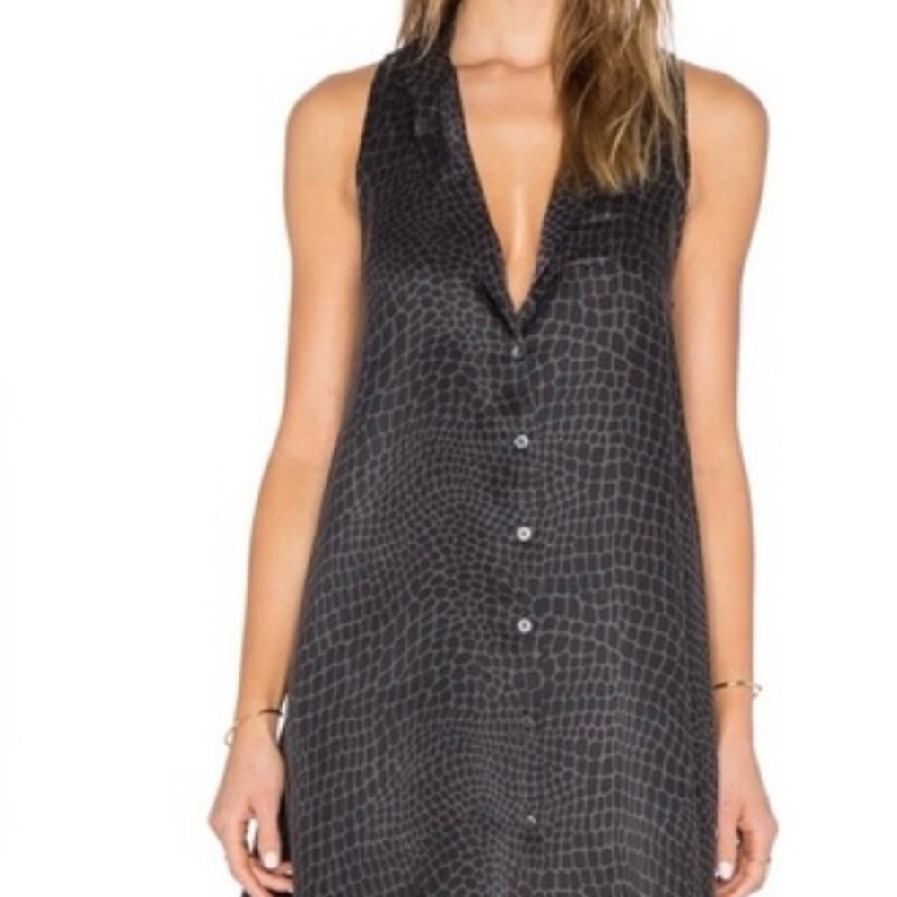 NWT Equipment Black Silk Sleeveless dress